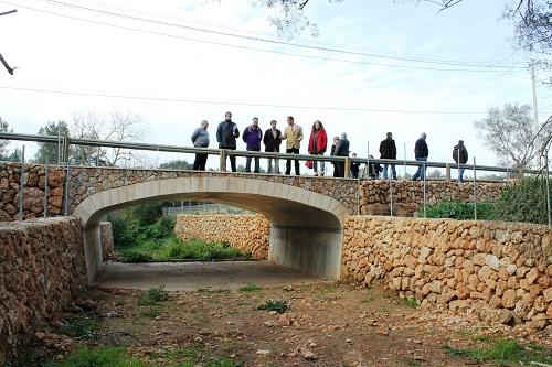 ABAQUA finaliza el puente para cruzar el torrente de Solleric, en el término de Sencelles