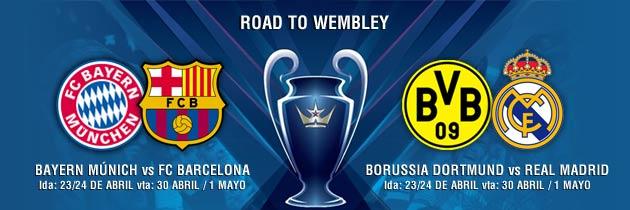 Bayern-Barcelona y Dortmund-Real Madrid, en semifinales