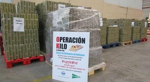 El Banco de Alimentos recibe en Palma 3.300 kilos de comida de la Operación Kilo en El Corte Inglés