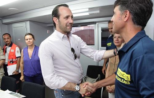 Bauzá espera que se controle 'en breve' y muestra 'satisfacción' por el realojo de los vecinos de Estellencs