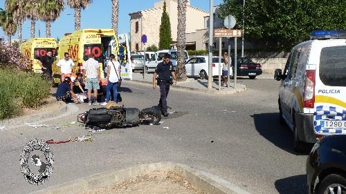Un matrimonio de nacionalidad china sufre un accidente grave en Manacor