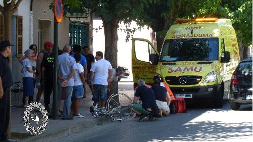 Accidente con heridos grave en la calle baix d´es cos de Manacor