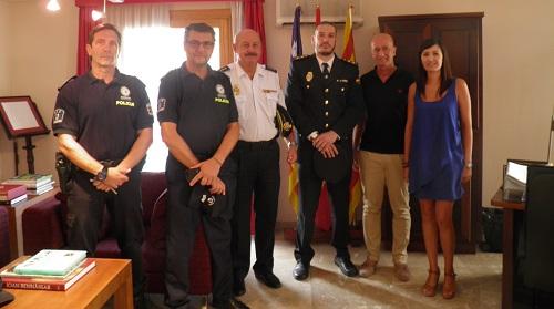 Recepción del Alcalde de Manacor al nuevo inspector jefe de la policía nacional de Manacor