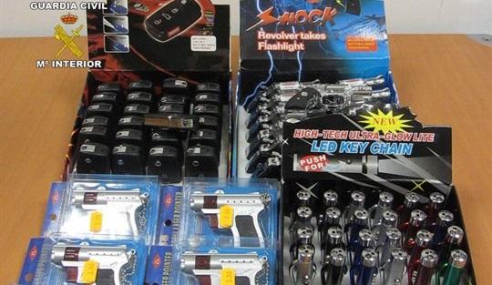 La Guardia Civil interviene 2.533 punteros láser que estaban a la venta en zonas turísticas de Calvià