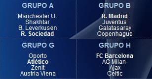 Sorteo asequible para Real Madrid, Barcelona, Atlético y Real Sociedad