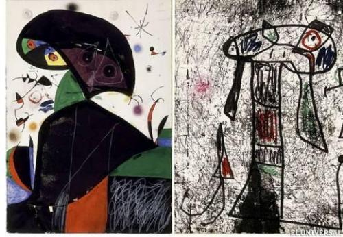 La Policía Nacional custodia la obra de Miró que había desaparecido en Palma y que ha sido entregada por un empresario