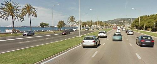 El PSIB pide que se limite la velocidad en todo el Paseo Marítimo a 50 kilómetros por hora