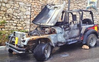 Arde otro Jeep Wrangler en Dalt Vila, en Ibiza