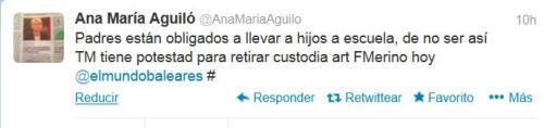 Ana María Aguiló la arma en twitter