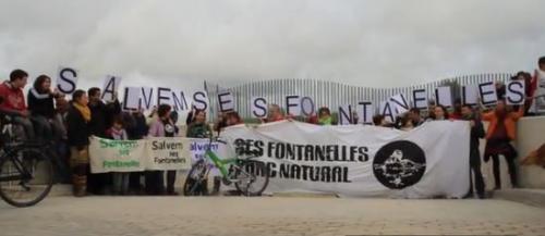 Cientos de personas se concentran por la protección de Ses Fontanelles