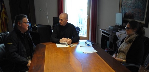 Reunión del alcalde de Manacor, Antoni Pastor,
con la Plataforma 'Mallorca diu no' 