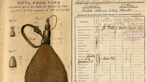 Un catalán diseñó la bota de vino reglamentaria del Ejército español