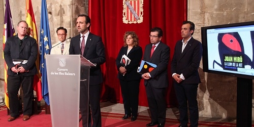 Bauzá presenta la muestra de Joan Miró 'La llum de la nit', que se inaugura el miércoles 30 de abril en Ibiza