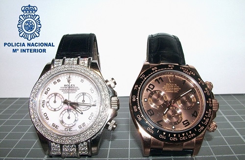 La Policía Nacional detiene a dos hombres por robar diversos relojes de alta gama