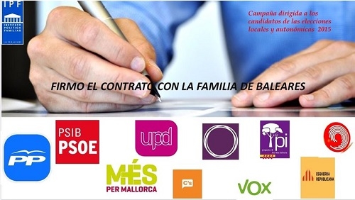 El IPFB invita a los candidatos a las elecciones de mayo a firmar un 'contrato con las familias de Baleares'
