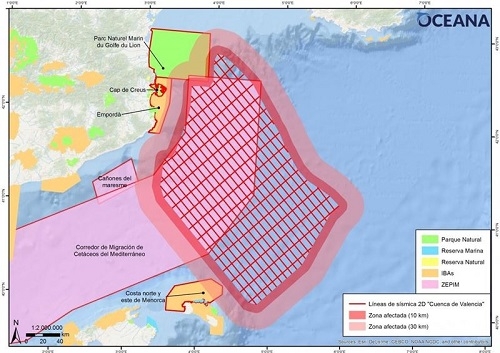 Oceana advierte de que los sondeos sísmicos en el Golfo de León afectarán a 39 especies pesqueras del Mediterráneo