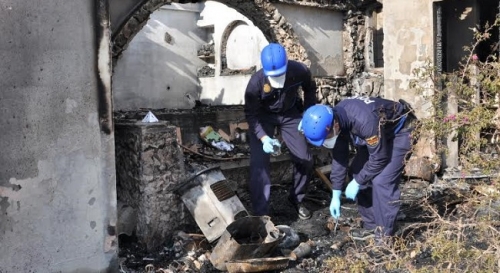 Policía Nacional y Policía Local de Manacor evitan la propagación de un peligroso incendio  