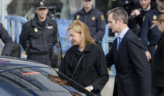 La infanta Cristina condenada a una multa de 265.000 euros e Iñaki Urdangarin a 6 años y medio de cárcel