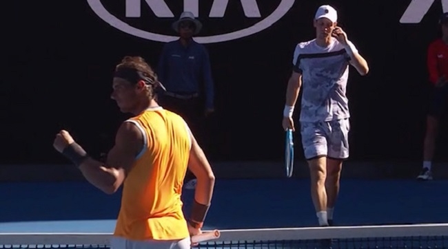 Gran victoria de Rafa en tres sets ante Tomas Berdych