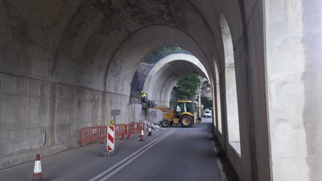 El falso túnel de Estellencs estará cerrado de jueves a sábado