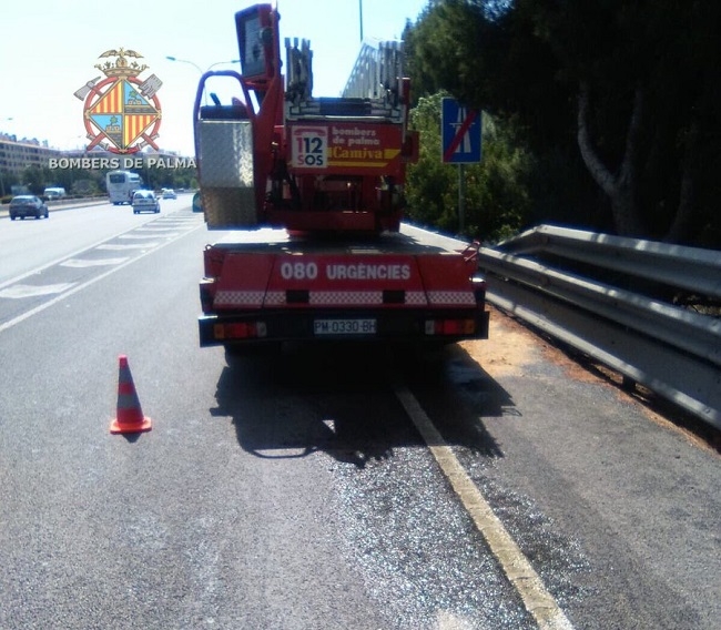 Un camión de bomberos de Palma les deja tirados cuando acudían a una emergencia