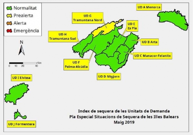 Las reservas hídricas de las Illes Balears se sitúan en el 58 %