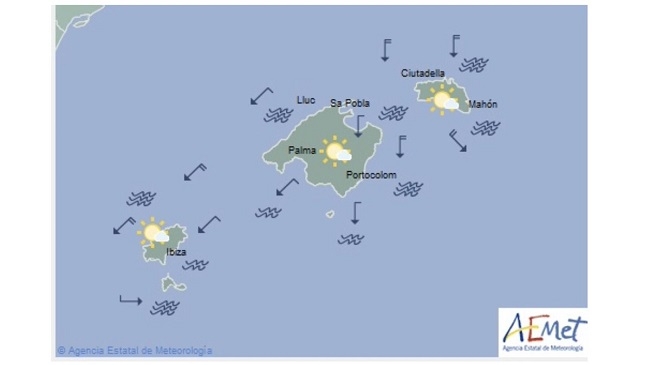 Hoy lunes cielo poco nuboso y temperaturas en ligero descenso