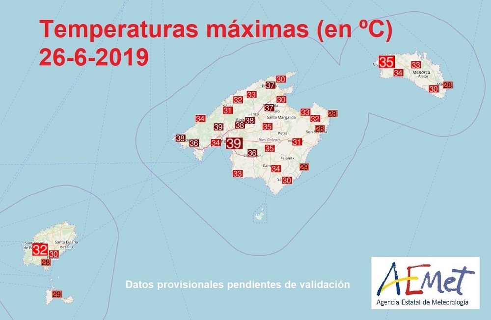 Este jueves continúa el calor y alertas en las Baleares