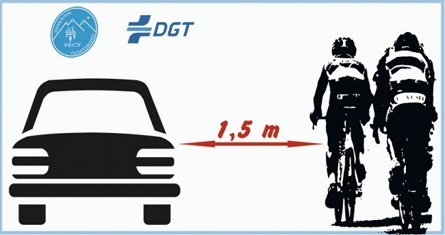 El 86% de los conductores españoles respeta la distancia de seguridad al adelantar a los ciclistas en carretera