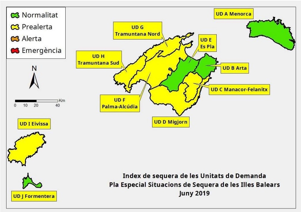Las reservas hídricas de las Illes Balears se sitúan en el 55 %