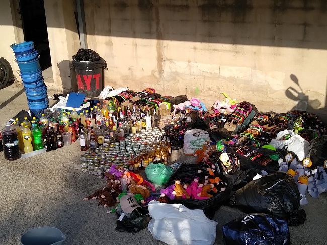 El Ayuntamiento de Llucmajor procede a la eliminación de material incautado en el mes de Junio ​​por la Policía Local