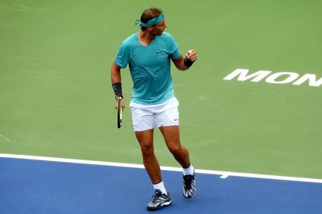 Rafa Nadal, en la final de Montreal tras la retirada de Monfils