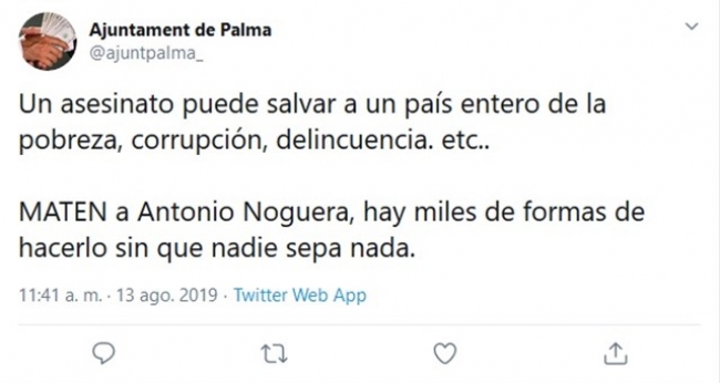 Hackean la cuenta oficial de Twitter del Ayuntamiento de Palma