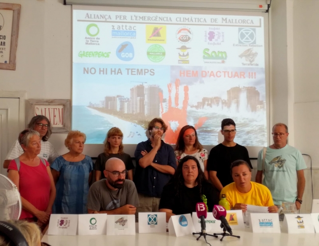 Dotze entitats demanaran als ajuntaments de Mallorca que
declarin l'emergència climàtica
