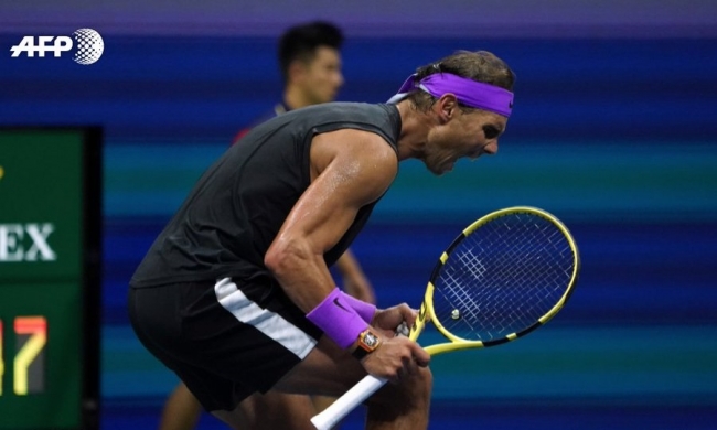 Puntazo de Nadal que puso en pie a la Arthur Ashe 