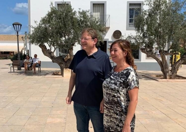 La presidenta Francina Armengol y el presidente de la Generalitat Valenciana, Ximo Puig, mantienen un encuentro para tratar cuestiones comunes