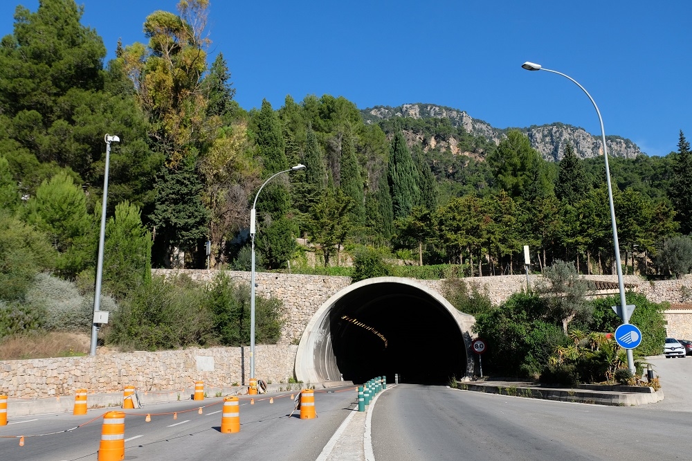 El túnel de Sóller estará cerrado durante las noches del 23 al 25 de marzo, para revisar sus sistemas de seguridad