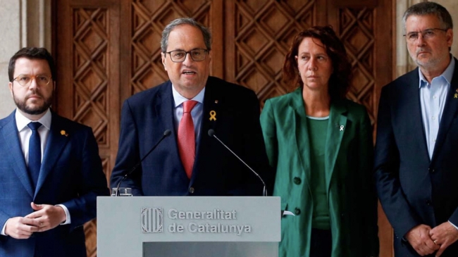 Torra insiste en desvincular la violencia del movimiento independentista