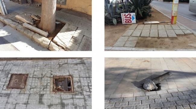 Constatan más de 3 mil deficiencias en la vía pública de la playa de Palma