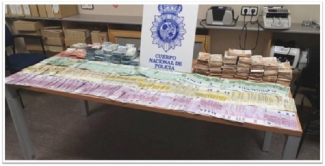 La Policía Nacional incauta más de 1.300 kilos de cocaína y 550.000 euros