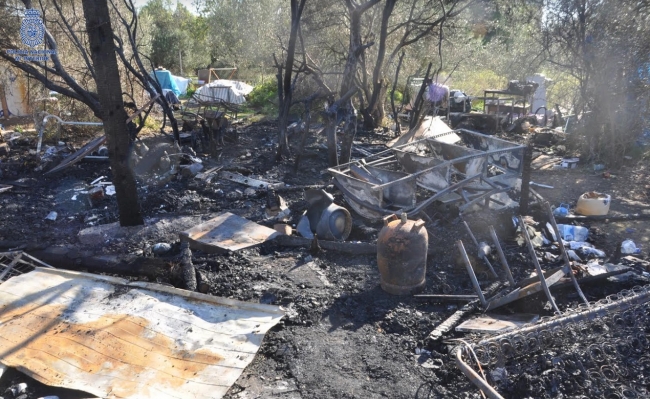 Detenido un hombre por incendiar cinco chabolas