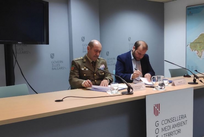 El Govern y Defensa se coordinan para la extinción de incendios forestales en zonas militares