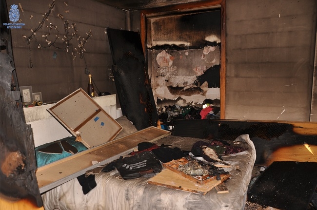 La Policía Nacional detiene a un hombre por el incendio de una vivienda