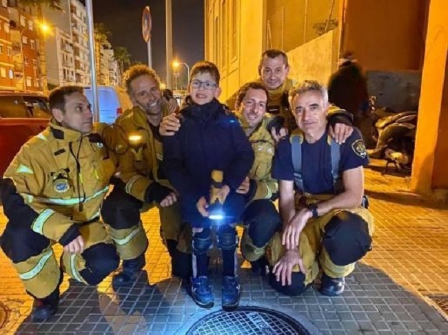 Carta de agradecimiento de un niño a los Bombers de Palma