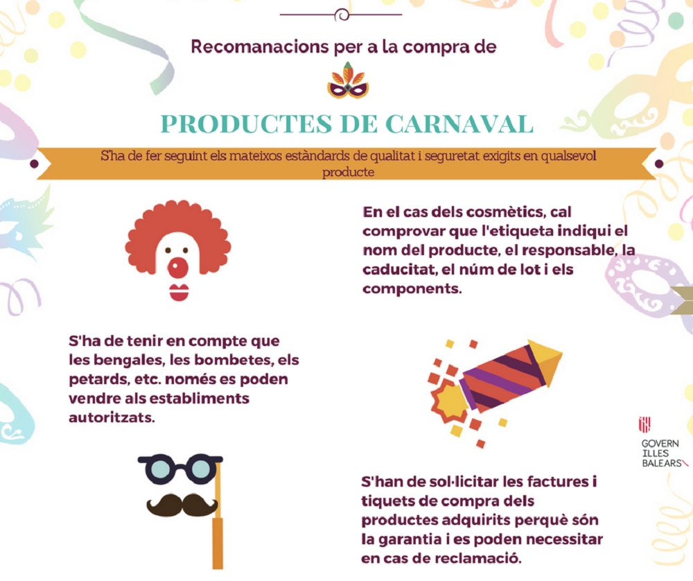 Consumo anima a disfrutar de los carnavales sin riesgo