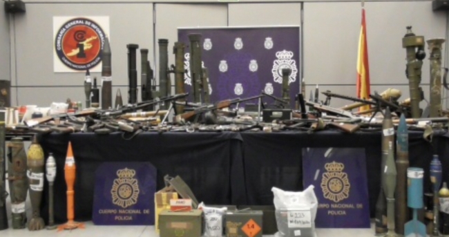 La Policía Nacional interviene en Zamora un depósito de armas de guerra y explosivos