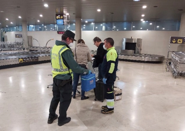 La Guardia Civil presta apoyo al transporte de material para trasplantes