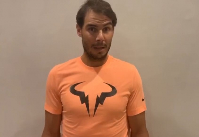 Nadal manda un mensaje de agradecimiento a los médicos y a las fuerzas policiales