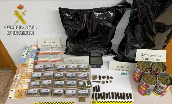 La Guardia Civil de Llucmajor detiene en un control a un hombre por un delito de tráfico de drogas