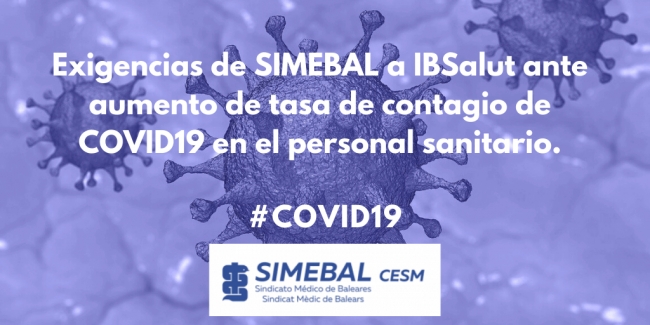 El Sindicato SIMEBAL exige el número 'real' del personal sanitario contagiado